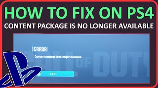 How To Fix Black Ops 6 Content Package Is No Longer Available on PS4 [upl. by Neema]