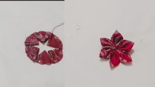 DIY  How to make adorable fabric flower in just few minutes  youtube [upl. by Eelta]