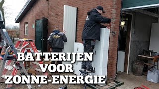 Plaatsing BATERIJEN voor ENERGIEOPSLAG  duurzaam  Boer Gerrit vlogt [upl. by Fiorenza]