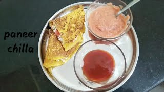 paneer chilla recipe besan chilla with paneer filling [upl. by Arit]