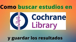 Busqueda en Cochrane Library [upl. by Hakaber]