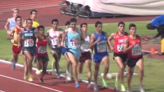 Sudamericano de atletismo para mayores Final 1500 metros varones Cartagena COL 0507jul2013 [upl. by Skilken317]