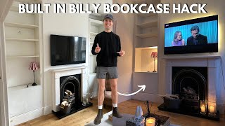 LIVING ROOM BOOKCASE MAKEOVER  IKEA BILLY BOOKCASE HACK  PART 1 [upl. by Livvyy]