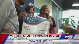 Arvest Bank presents checks to food partners as part of Million Meals campaign [upl. by Koziara]