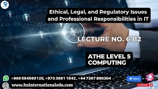 Ethical Legal and Regulatory Issues and Professional Responsibilities in IT Lecture No 06 B2 [upl. by Harding798]