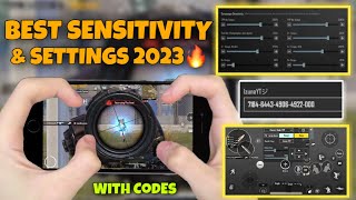 NEW😱BEST SENSITIVITY amp SETTINGS 2023🔥 4 Finger Claw Gyroscope  PUBG MOBILE [upl. by Goober]