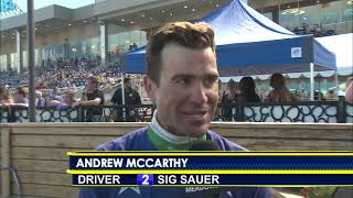 July 13 2024  Stanley Dancer Memorial Div 1 Interview with Winning Driver Andrew McCarthy [upl. by Lowney]