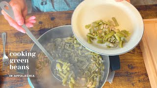 Cooking Fresh Green Beans Like Granny  in Appalachia [upl. by Anul]