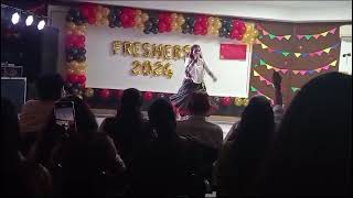 dance at fresher party 2024 ❤️ freshers dance haryanvisong NancyRathi0001 [upl. by Wendelina730]