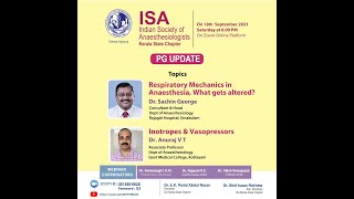 Erector Spinae Plane ESP Block Inotropes amp Vasopressors ISA Kerala PG Update [upl. by Winterbottom]