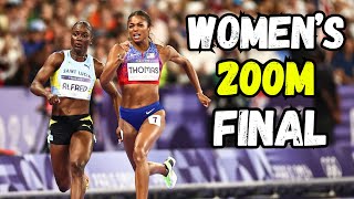 Gabby Thomas vs Julien Alfred Womens 200m FINAL II 2024 Olympic Games Paris 2024 [upl. by Naldo]