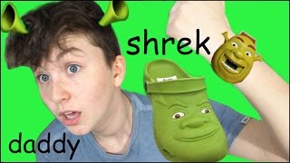 TRYING WEIRD SHREK MERCH  MILESCHRONICLES [upl. by Anelrad830]