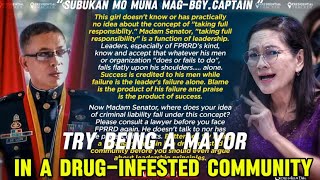 Retired GENERAL advised Sen Risa Hontiveros quotTry Being A Bgy Captain in a Druginfested Communityquot [upl. by Reimer]