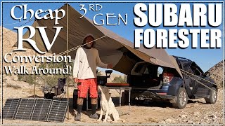 Subaru Forester Cheap RV Conversion Walk Around [upl. by Nerual154]