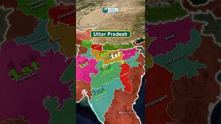 Uttar Pradesh Through Map Animation  Indian Geography geography geostudy [upl. by Eelanej]