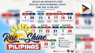 Regular holidays at special nonworking days sa 2025 inilabas na ng Malacañang [upl. by Yecats]