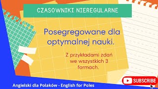 Czasowniki Nieregularne Posegregowane dla optymalnej nauki angielski z przykładami zdań Część 6 [upl. by Barboza482]