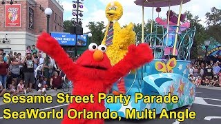 Sesame Street Party Parade  FULL MultiAngle wBig Bird Elmo Cookie Monster  Sea World Orlando [upl. by Nitsirk]