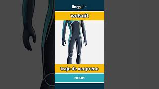 🇬🇧🇪🇸 wetsuit  traje de neopreno  learn English  aprendamos inglés [upl. by Rabma]