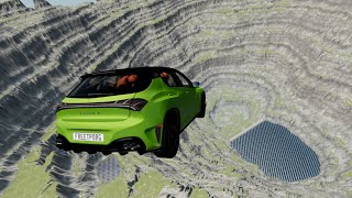 Leap Of Death Car Jumps amp Falls Into Water – BeamNGDrive [upl. by Reitrac]