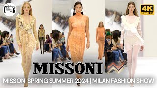 Exclusive Missoni SS24 Fashion Show in 4K  Milan Fashion Week fashion video videos beauty mfw [upl. by Idnahr817]