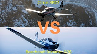 Cirrus SR22 VS Beechcraft Bonanza G36 [upl. by Nivrad]