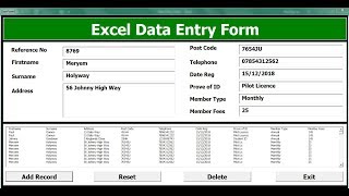 How To Create An Excel Data Entry Form With A UserForm  Full Tutorial [upl. by Presber]