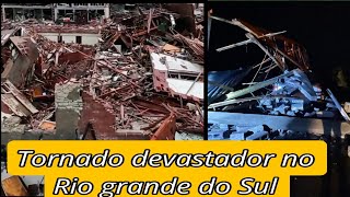 Tornado no Rio grande do Sul  também em Oklahoma após passagem tornado é assustador [upl. by Nerat]