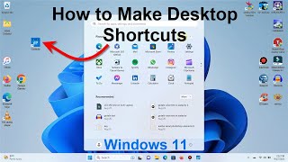 How to Make Desktop Shortcuts  Windows 11 Tutorial Tips  Free amp Super Easy [upl. by Odlopoel195]