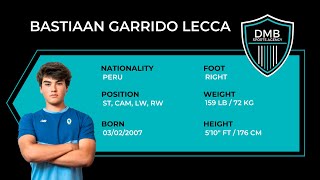 Bastiaan Garrido Lecca ST CAM LW RW Soccer Recruiting Video  Fall 2025 [upl. by Klaus]