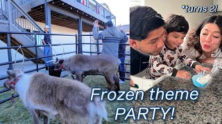 REAL REINDEER at FRANCOS FROZEN THEME PARTY❄️ [upl. by Roscoe]