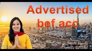 advertised bef acc kya hota hai [upl. by Karon]