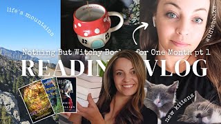 Which WITCH books to pick up this FaLL I read only witchy books for 1 month Reading Vlog pt 1 [upl. by Laeria]