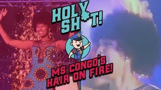 Miss Congos Hair Catches Fire  ALMOST BURNED ALIVE [upl. by Neri]