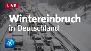 Wintereinbruch in Deutschland  Verkehrschaos Bahnprobleme und keine Entwarnung [upl. by Asserac]