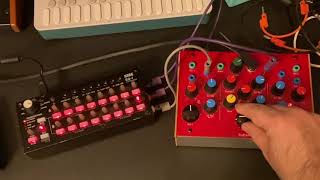 BugBrand Analog Modular Chirper and a Korg Bananafied SQ1 Sequencer [upl. by Ecnarrot]