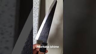 Moritaka Ishime 150mm Honesuki Aogami2 abd carbon steel cladding [upl. by Ailisec]