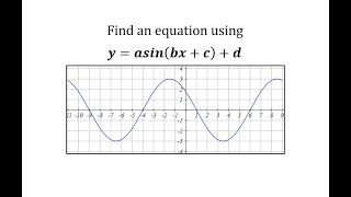 Find an Equation of a Transformed Sine Function yasinbxcd [upl. by Rebmak181]