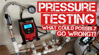 PRESSURE TESTING PLUMBING 1ST FIX PIPEWORKWHAT COULD POSSIBLY GO WRONG [upl. by Alhan202]