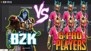 B2K BORN2KILL VS 6 PRO SEASON 2 PLAYERS  ROOM AFTER UPDATE 1VS6 AWM GOD VS HIPHOP PLAYERS [upl. by Nessnaj]