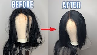 How To Straighten a Wig FASTHotcomb vs Straightener Comparison  Annesha Adams [upl. by Lizbeth]