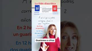 Tilde DIACRÍTICA y cifras o GUARISMOS ortografía morfología EBAU selectividad spanishteacher [upl. by Broeder]