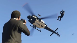 GTA 5  Gun Truck vs Police Helicopters [upl. by Kahcztiy473]