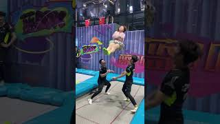 trampoline have fun somersault playshorts shortsfeed [upl. by Burr125]