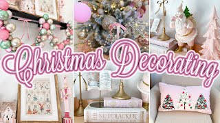 🎀 PINK CHRISTMAS DECORATING IDEAS 🎀 Pinkmas Christmas Decor  Decorating The Christmas Tree [upl. by Oberg]