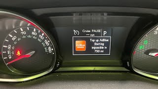 Peugeot 308 AdBlue Level Check 2018 [upl. by Towbin]