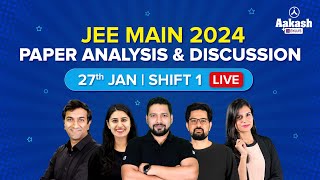 JEE Main 2024 Paper Analysis and Discussion  27th Jan Shift 1 [upl. by Auhsuoj]