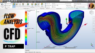 Flow analysis for P TRAP in CFD from Fusion 360  AUTODESK [upl. by Akeimat]