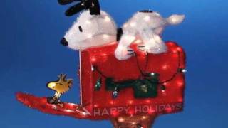 Snoopy Mailbox Peanuts Christmas Decoration [upl. by Tonie]