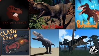 Top 10 Best Dinosaur Survival Games on Roblox [upl. by Venn]